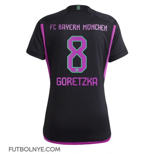 Camiseta Bayern Munich Leon Goretzka #8 Visitante Equipación para mujer 2023-24 manga corta